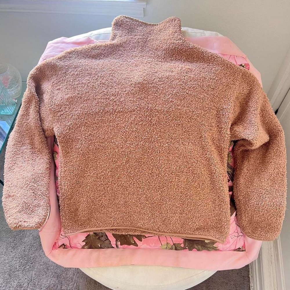 Skims Pullover Brown Teddy Jacket - image 3